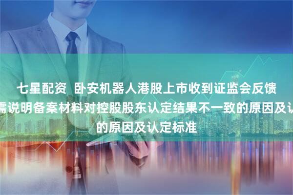 七星配资  卧安机器人港股上市收到证监会反馈意见:需说明备案材料对控股股东认定结果不一致的原因及认定标准